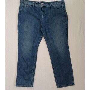 Laurie Felt Jeans Boyfriend 26W Plus Size Regular Classic Straight Leg Blue